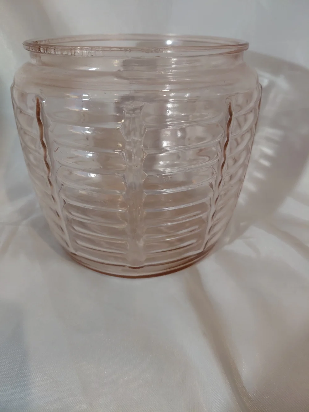 Anchor Hocking Pink Glass Cookie Jar with Lid